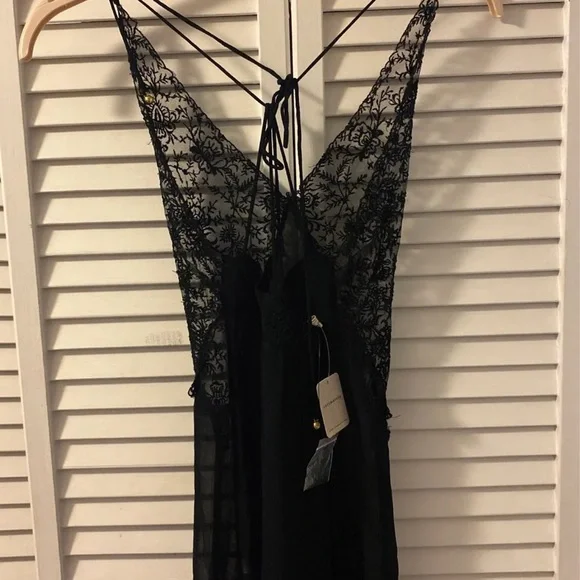 🖤NWT Free People Festival sheer maxi slip dress🖤     tunic colorblock flowy - Picture 9 of 10